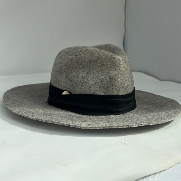 Banana Republic Grey Wool Wide Brim Hat 
